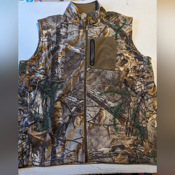 Cabela's Other - Cabela's Real Tree Fleece Camo Full Zip 3 Pocket Vest Men’s 2XL